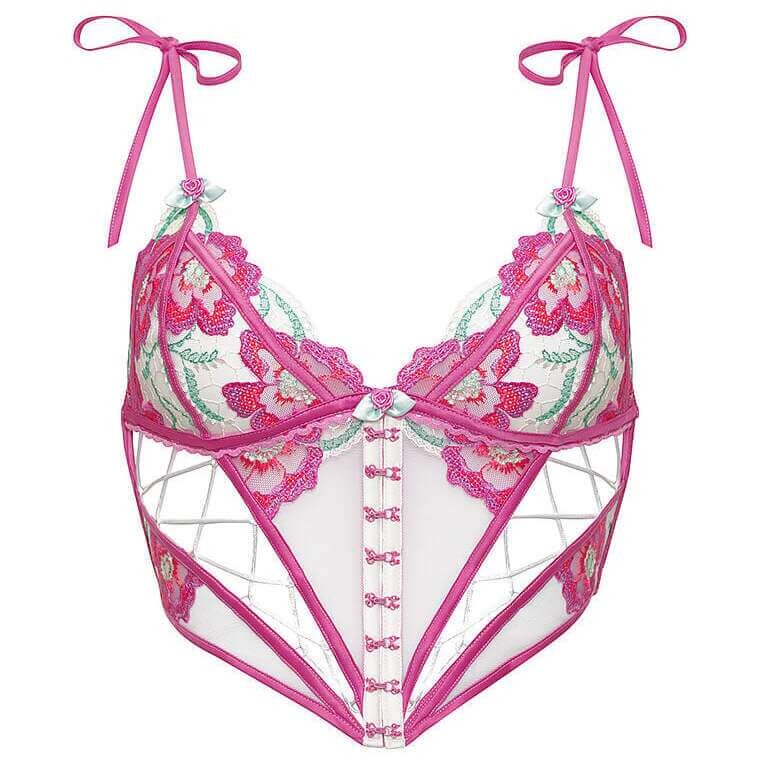 Бюстье For Love & Lemons For Victoria's Secret Festival Floral, розовый/белый/голубой
Бюстье For Love & Lemons For Victoria's Secret Festival Floral, розовый/белый/голубой