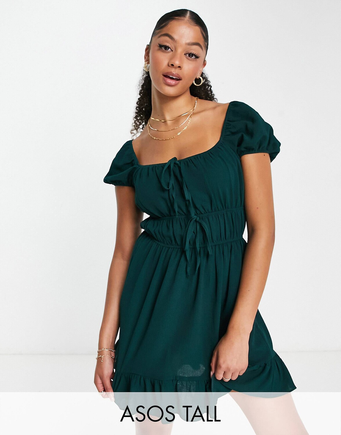 Платье мини бэби-долл с эластичным швеллером ASOS DESIGN Tall бутылочно-зеленого цвета, Зеленый
Платье мини бэби-долл с эластичным швеллером ASOS DESIGN Tall бутылочно-зеленого цвета, Зеленый
