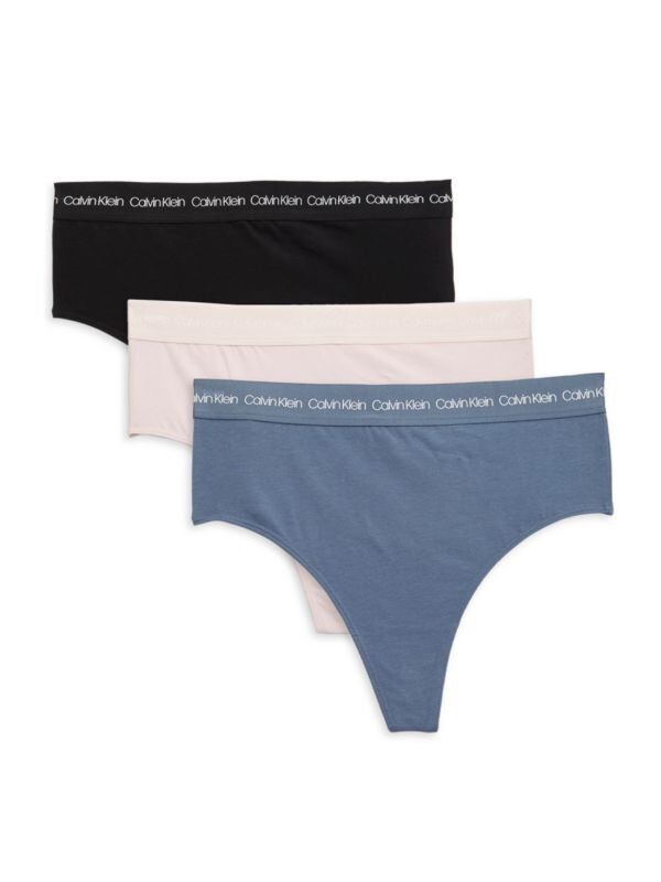 Набор из 3 эластичных стрингов с высокой посадкой и логотипом Calvin Klein Blue multi
Набор из 3 эластичных стрингов с высокой посадкой и логотипом Calvin Klein Blue multi