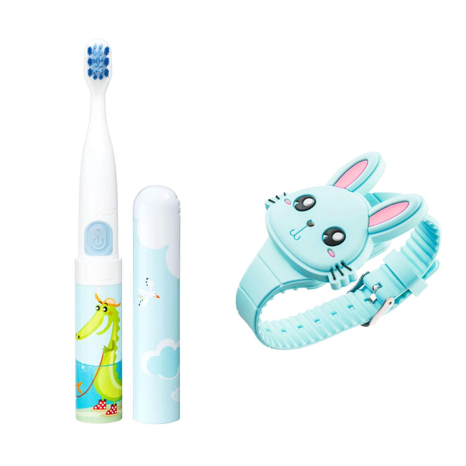 Vitammy Smile подарочный набор: детская зубная щетка crocodile sonic, 1 шт. + зеленые детские часы, 1 шт.
Vitammy Smile подарочный набор: детская зубная щетка crocodile sonic, 1 шт. + зеленые детские часы, 1 шт.
