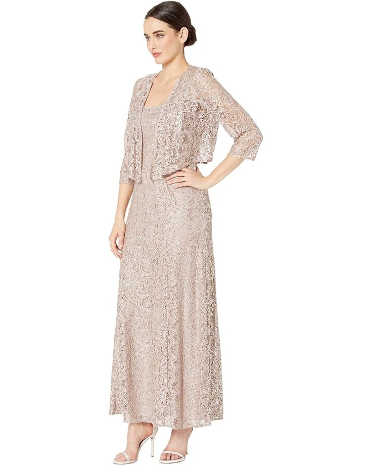 Платье Alex Evenings Long Sequin Lace A-Line Jacket Dress with Illusion Cascade Jacket, цвет Buff
Платье Alex Evenings Long Sequin Lace A-Line Jacket Dress with Illusion Cascade Jacket, цвет Buff
