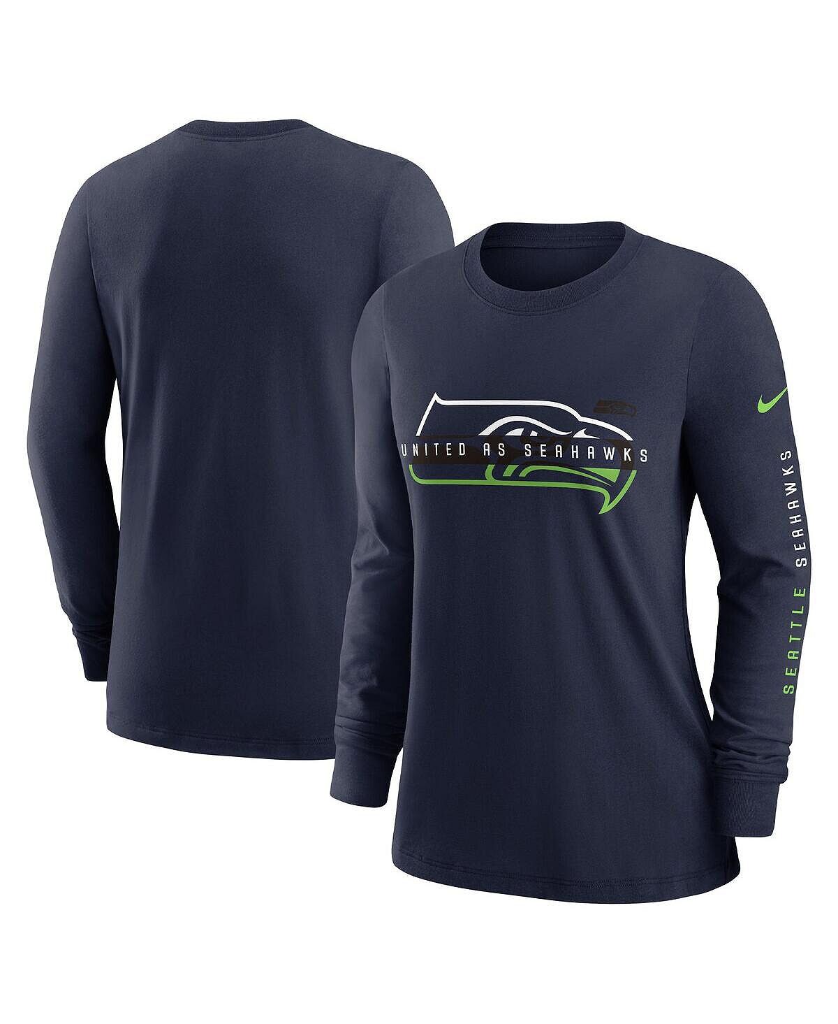 Футболка с длинным рукавом с длинными рукавами для женщин college navy seattle seahawks prime split Nike, синий
Футболка с длинным рукавом с длинными рукавами для женщин college navy seattle seahawks prime split Nike, синий