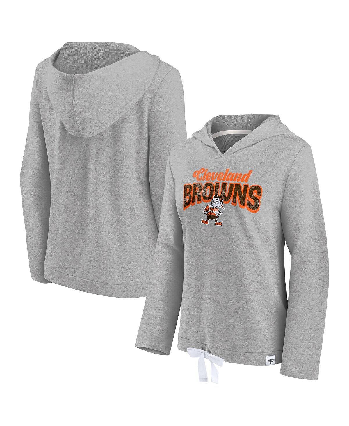 Женский укороченный пуловер с капюшоном Cleveland Browns First Team с фирменным логотипом Heather Grey Fanatics
Женский укороченный пуловер с капюшоном Cleveland Browns First Team с фирменным логотипом Heather Grey Fanatics