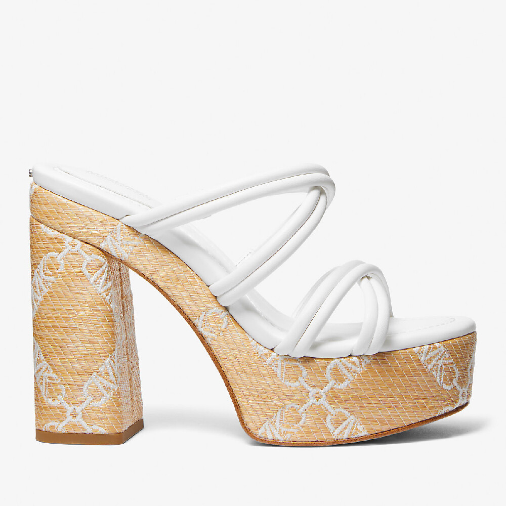 Босоножки Michael Michael Kors Corrine Empire Logo Jacquard Straw Platform, бежевый/белый
Босоножки Michael Michael Kors Corrine Empire Logo Jacquard Straw Platform, бежевый/белый