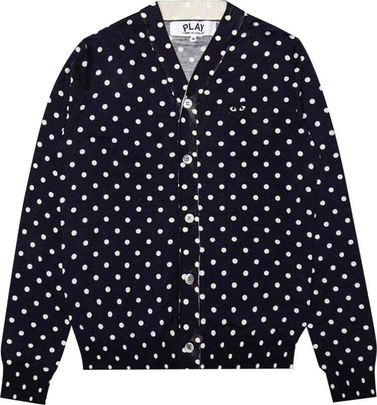 Кардиган Comme des Garçons Play Polka Dot Cardigan With Black Heart 'Navy', синий
Кардиган Comme des Garçons Play Polka Dot Cardigan With Black Heart 'Navy', синий
