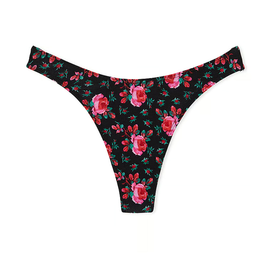 Трусики-стринги Victoria's Secret Stretch Cotton High-Leg Scoop Thong Classic, черный/розы
Трусики-стринги Victoria's Secret Stretch Cotton High-Leg Scoop Thong Classic, черный/розы