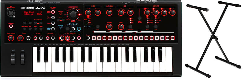 Аналоговый/цифровой синтезатор Roland JD-Xi с комплектом вокодера и Gator Frameworks GFW-KEY-1000X Стандартная подставка для клавиатуры X-Style Roland + Gator Frameworks JD-XI=1 GFW-KEY-1000X=1
Аналоговый/цифровой синтезатор Roland JD-Xi с комплектом вокодера и Gator Frameworks GFW-KEY-1000X Стандартная подставка для клавиатуры X-Style Roland + Gator Frameworks JD-XI=1 GFW-KEY-1000X=1