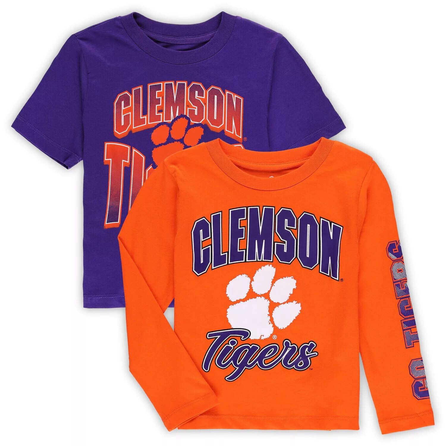 Оранжевый/фиолетовый комплект футболок Clemson Tigers Game Day для дошкольников Outerstuff
Оранжевый/фиолетовый комплект футболок Clemson Tigers Game Day для дошкольников Outerstuff