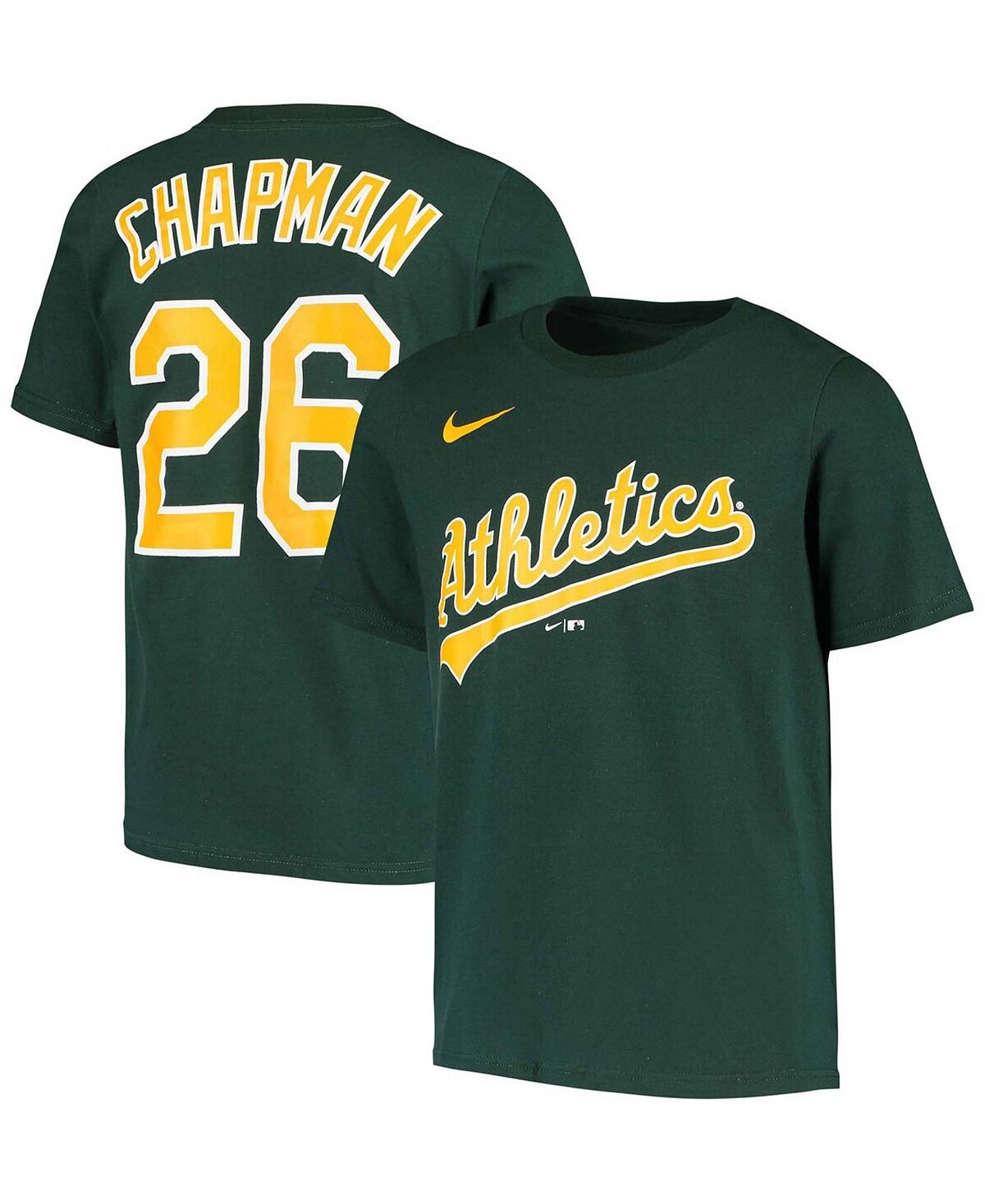 Зеленая футболка Big Boys Matt Chapman Oakland Athletics с именем и номером игрока Nike
Зеленая футболка Big Boys Matt Chapman Oakland Athletics с именем и номером игрока Nike
