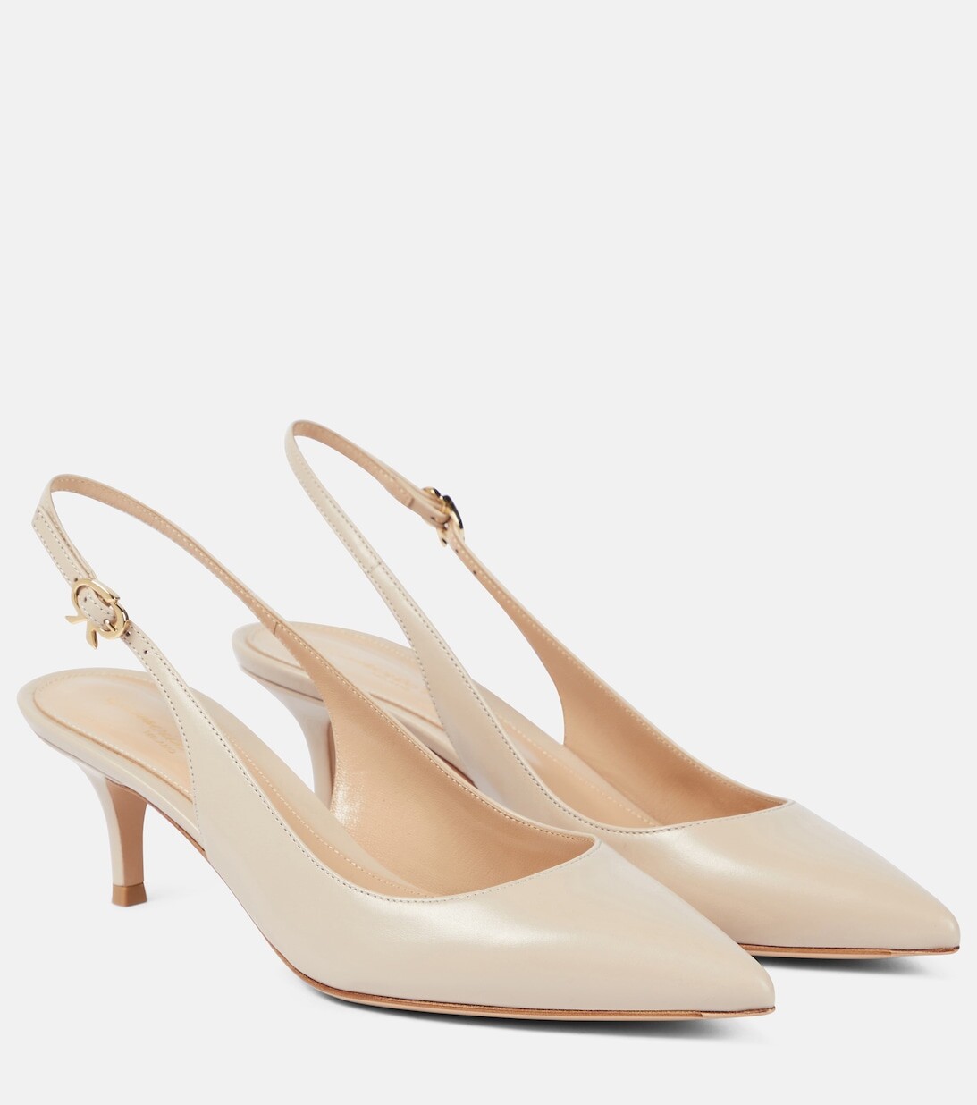 Кожаные туфли-лодочки Ribbon Sling с ремешком на пятке Gianvito Rossi, бежевый
Кожаные туфли-лодочки Ribbon Sling с ремешком на пятке Gianvito Rossi, бежевый