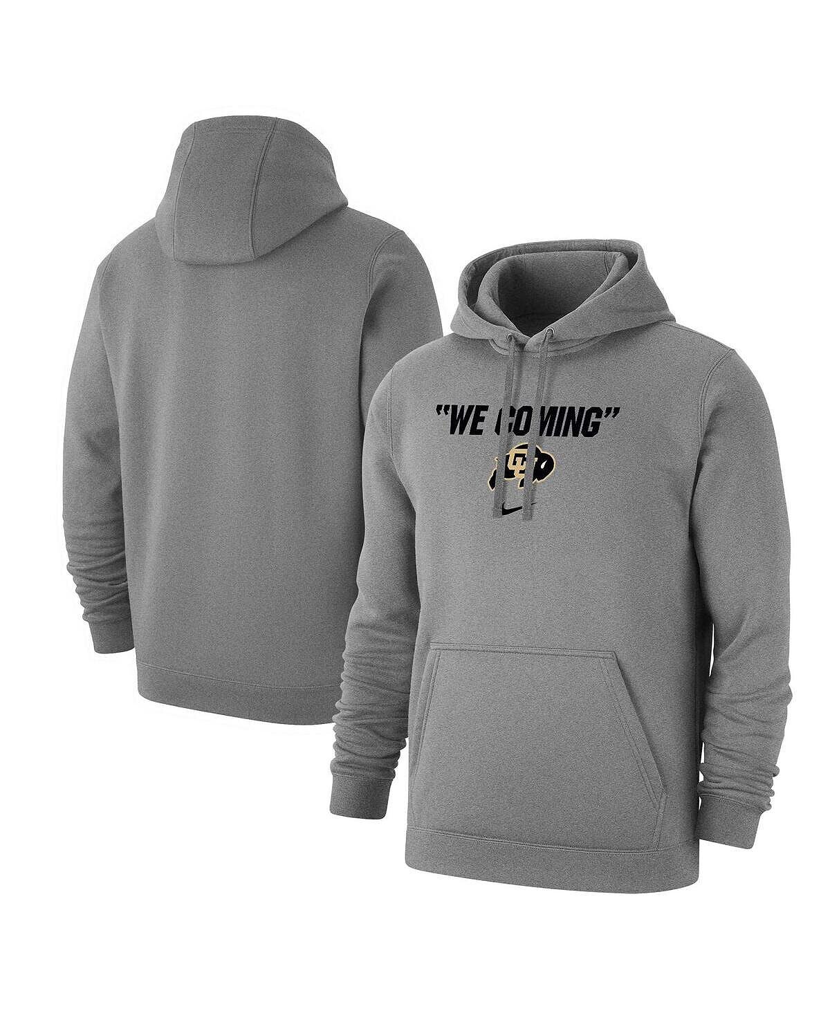 Мужской пуловер с капюшоном Heather Grey Colorado Buffaloes We Coming Nike
Мужской пуловер с капюшоном Heather Grey Colorado Buffaloes We Coming Nike