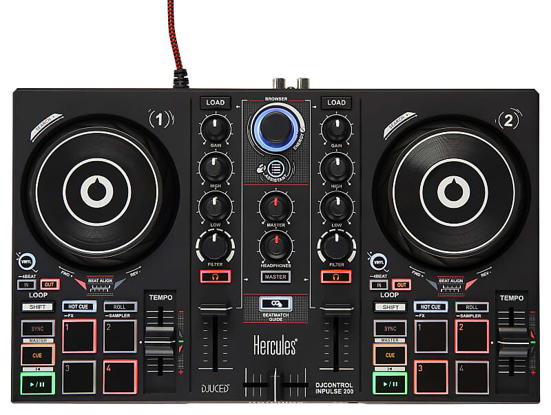 Hercules DJControl Inpulse 200 — DJ-контроллер с интеллектуальным музыкальным помощником
Hercules DJControl Inpulse 200 — DJ-контроллер с интеллектуальным музыкальным помощником