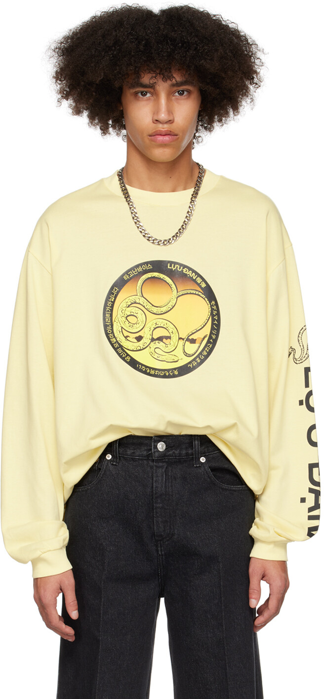 SSENSE Эксклюзивная желтая футболка с длинным рукавом с эмблемой змеи LU'U DAN, Желтый
SSENSE Эксклюзивная желтая футболка с длинным рукавом с эмблемой змеи LU'U DAN, Желтый