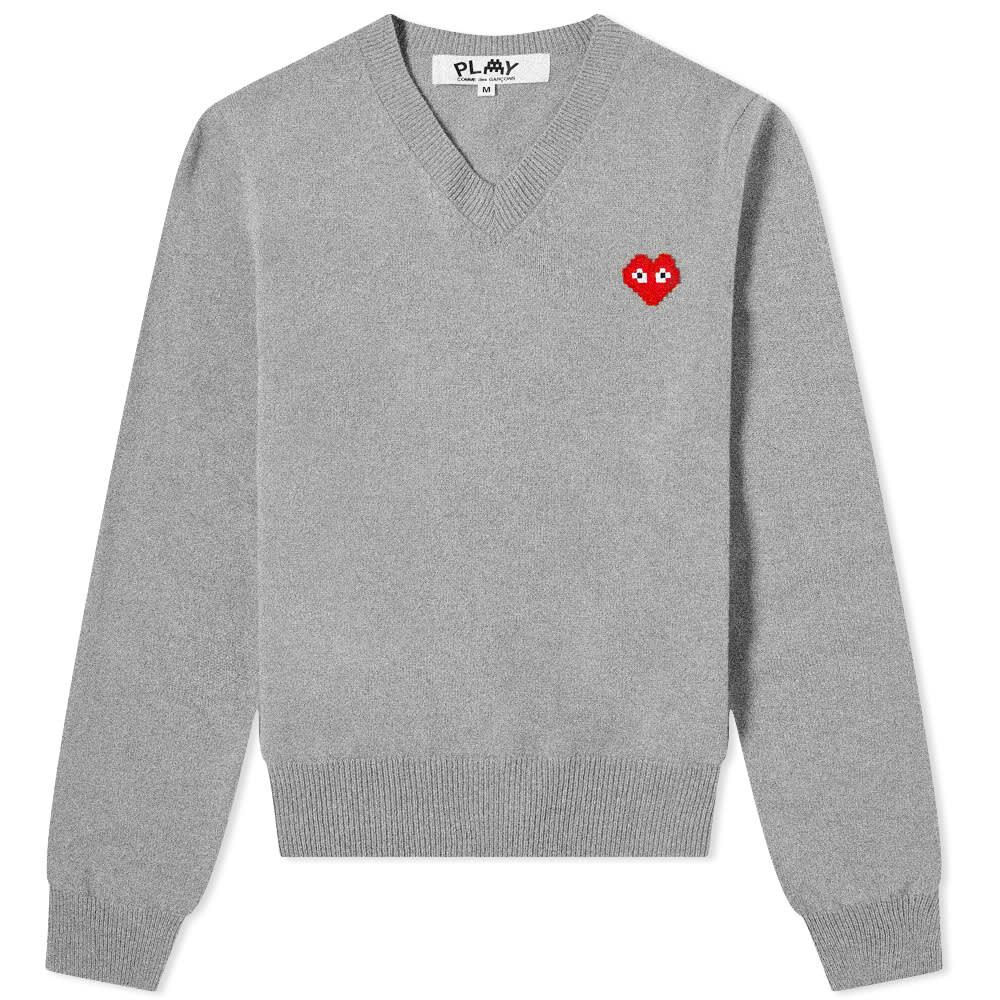 Джемпер Comme des Garçons Play Invader Heart V-Neck Pullover, Серый, Джемпер Comme des Garçons Play Invader Heart V-Neck Pullover
Джемпер Comme des Garçons Play Invader Heart V-Neck Pullover, Серый, Джемпер Comme des Garçons Play Invader Heart V-Neck Pullover