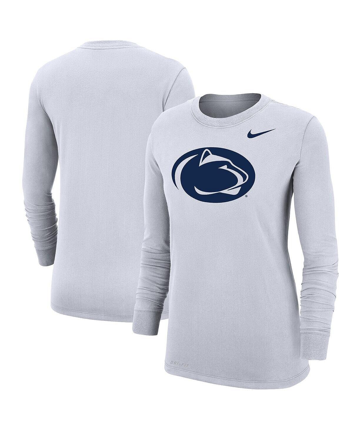 Белая женская футболка с длинным рукавом и логотипом Penn State Nittany Lions Performance Nike, белый
Белая женская футболка с длинным рукавом и логотипом Penn State Nittany Lions Performance Nike, белый