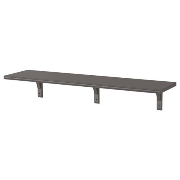 Полка навесная Ikea Bergshult/Ramshult, 120x20 см, темно-серый 
Полка навесная Ikea Bergshult/Ramshult, 120x20 см, темно-серый