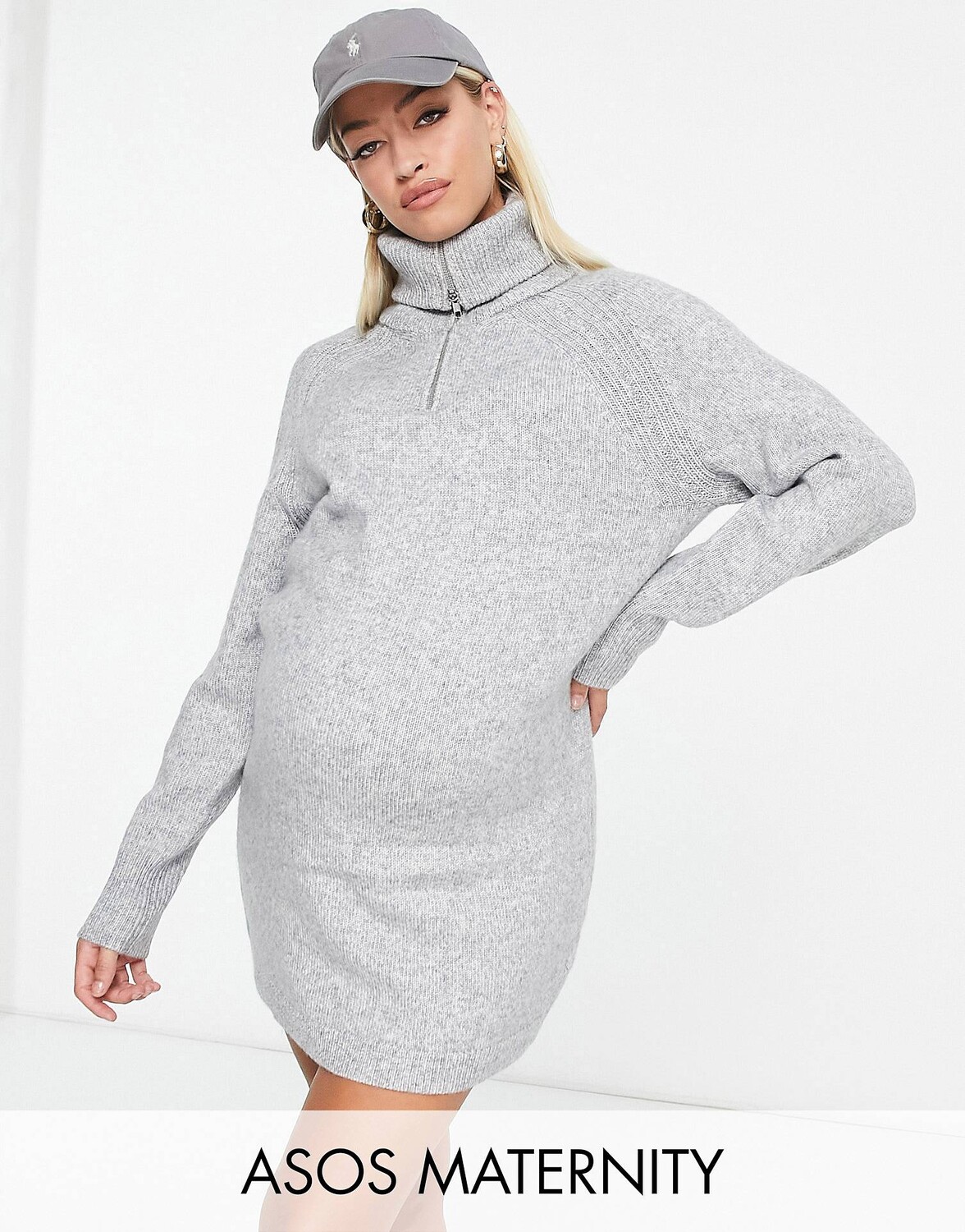 Трикотажное мини-платье мини с воротником на молнии серого меланжевого цвета ASOS DESIGN Maternity
Трикотажное мини-платье мини с воротником на молнии серого меланжевого цвета ASOS DESIGN Maternity