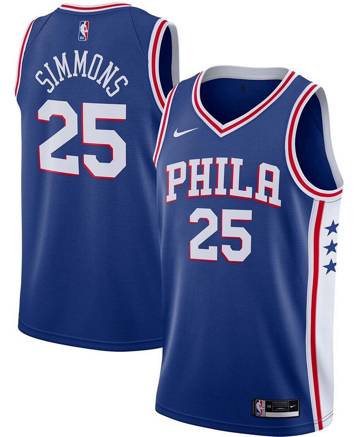 Мужская футболка ben simmons royal philadelphia 76ers 2020/21 swingman — icon edition Nike
Мужская футболка ben simmons royal philadelphia 76ers 2020/21 swingman — icon edition Nike