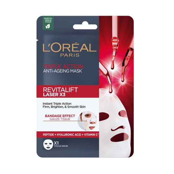 L'Oreal Paris Тканевая маска Revitalift Laser X3 против морщин тройного действия 28г
L'Oreal Paris Тканевая маска Revitalift Laser X3 против морщин тройного действия 28г