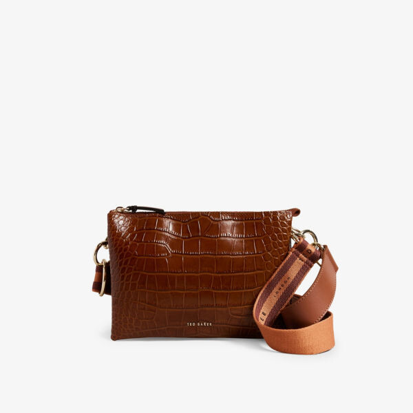 Сумка через плечо daraley из кожи под крокодила с логотипом Ted Baker, коричневый 
Сумка через плечо daraley из кожи под крокодила с логотипом Ted Baker, коричневый