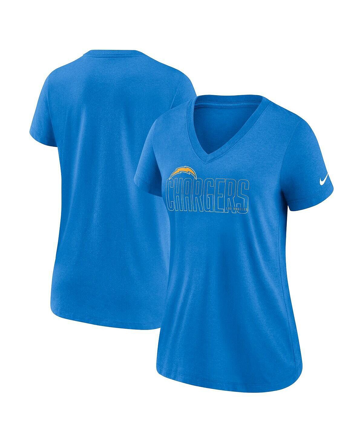 Женская меланжевая пудра синяя футболка los angeles chargers lock up tri-blend с v-образным вырезом Nike, мульти
Женская меланжевая пудра синяя футболка los angeles chargers lock up tri-blend с v-образным вырезом Nike, мульти