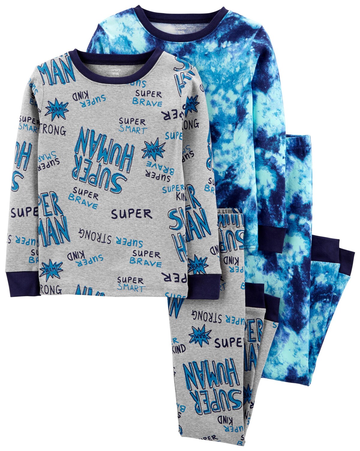 Детские 4-компонентные пижамы Super Human из 100 % хлопка с принтом в виде галстука и принтом в тонкую посадку Carter's, синий
Детские 4-компонентные пижамы Super Human из 100 % хлопка с принтом в виде галстука и принтом в тонкую посадку Carter's, синий