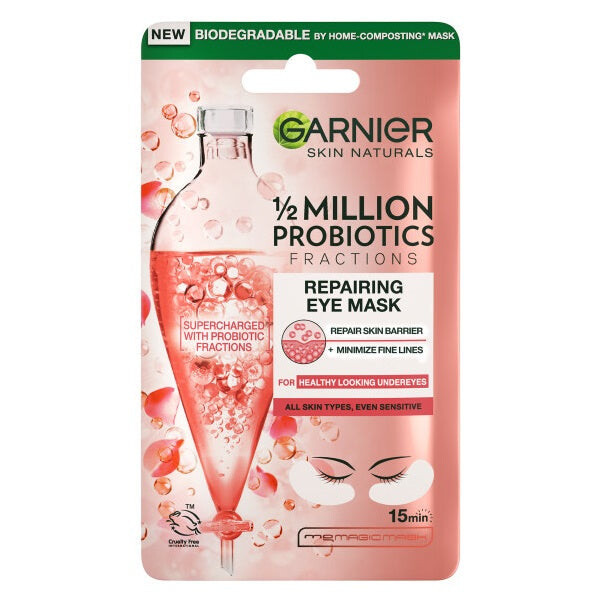 Garnier 1/2 миллиона фракций пробиотиков, восстанавливающая маска для глаз, регенерирующие патчи для глаз, 6 г
Garnier 1/2 миллиона фракций пробиотиков, восстанавливающая маска для глаз, регенерирующие патчи для глаз, 6 г
