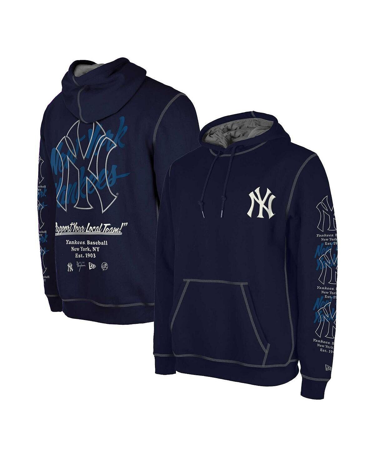 Мужская темно-синяя толстовка с капюшоном new york yankees team split New Era, синий
Мужская темно-синяя толстовка с капюшоном new york yankees team split New Era, синий