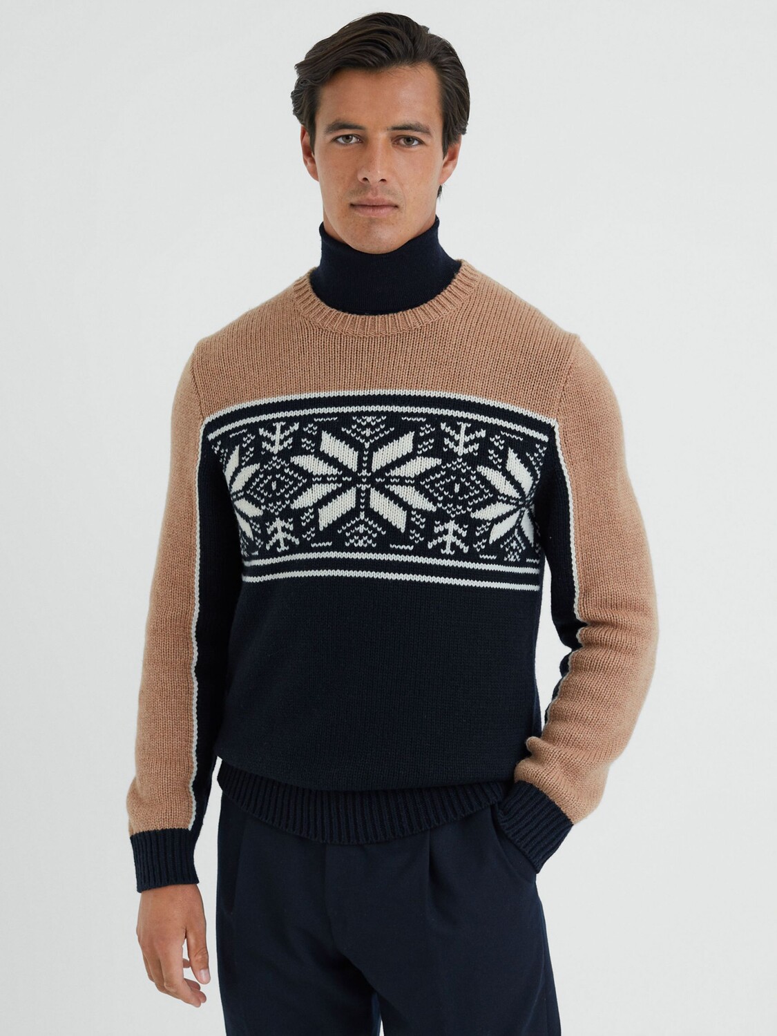 Джемпер Nash с длинными рукавами и круглым вырезом Fairisle Reiss, темно-синий/кэмел
Джемпер Nash с длинными рукавами и круглым вырезом Fairisle Reiss, темно-синий/кэмел