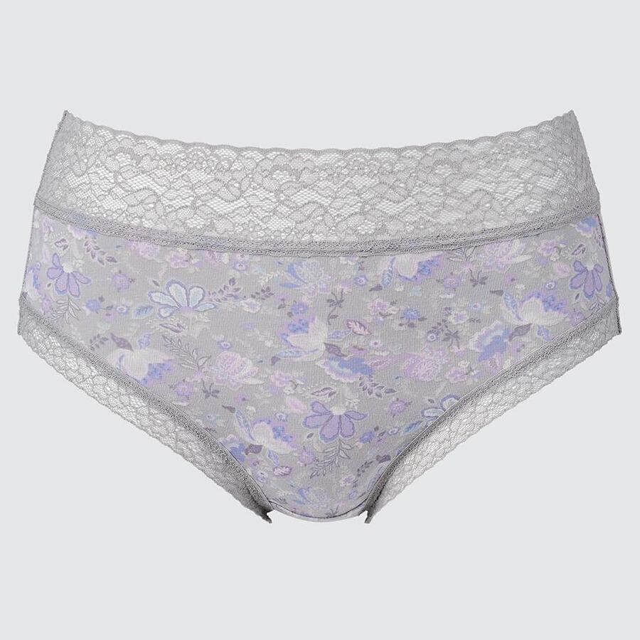 Трусы с цветочным узором и кружевом Uniqlo High Waist Triangle, серый/фиолетовый/голубой
Трусы с цветочным узором и кружевом Uniqlo High Waist Triangle, серый/фиолетовый/голубой