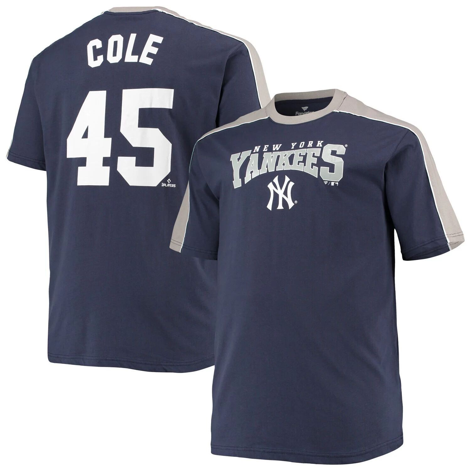 Мужская футболка Gerrit Cole темно-серого цвета New York Yankees Big & Tall Fashion с окантовкой для игроков, Серый
Мужская футболка Gerrit Cole темно-серого цвета New York Yankees Big & Tall Fashion с окантовкой для игроков, Серый