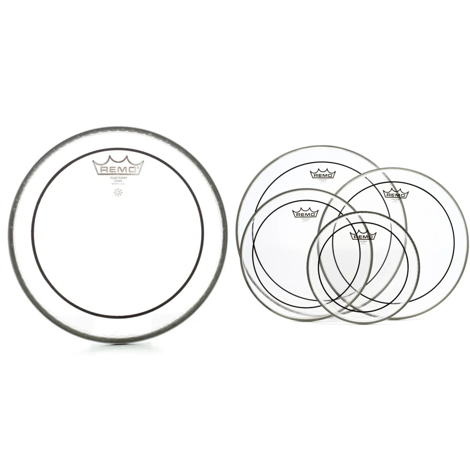 Прозрачный комплект из пяти пластиков Remo Pinstripe из пяти пластиков Tom Drumhead
Прозрачный комплект из пяти пластиков Remo Pinstripe из пяти пластиков Tom Drumhead