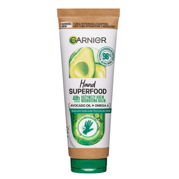 Garnier Крем для рук Hand Superfood Avocado питательный с маслом авокадо и кислотой омега-6 75мл
Garnier Крем для рук Hand Superfood Avocado питательный с маслом авокадо и кислотой омега-6 75мл
