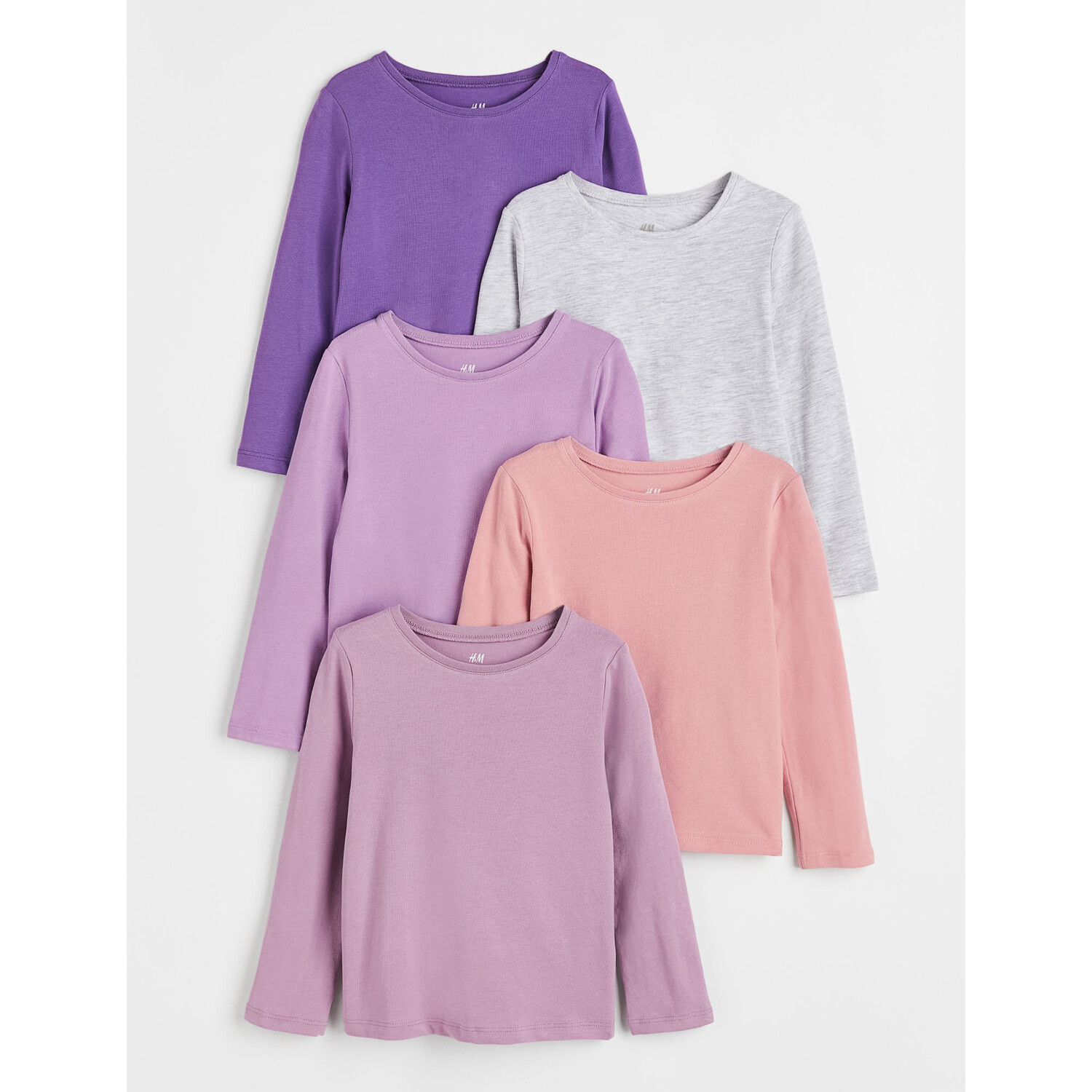 Комплект из 5 трикотажных топов H&M Basics Solid-color, темно-фиолетовый/светло-фиолетовый
Комплект из 5 трикотажных топов H&M Basics Solid-color, темно-фиолетовый/светло-фиолетовый