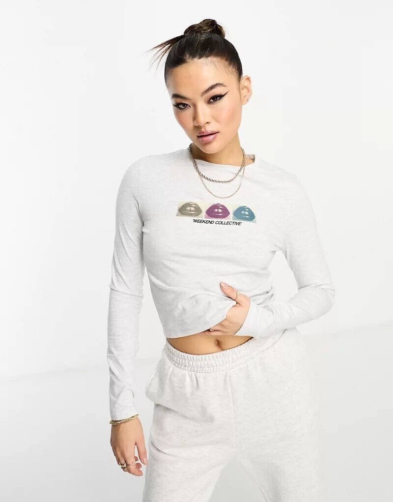 Белая укороченная рубашка с длинными рукавами и фотопринтом на губах ASOS Weekend Collective
Белая укороченная рубашка с длинными рукавами и фотопринтом на губах ASOS Weekend Collective
