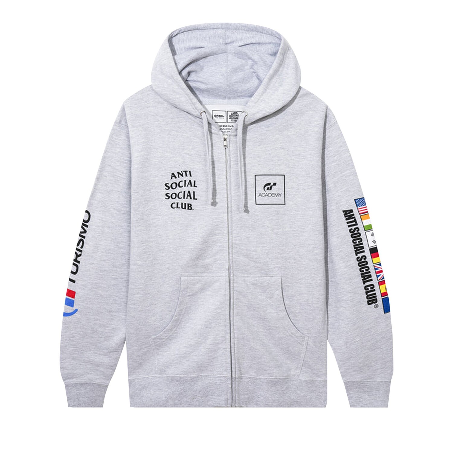 Толстовка на молнии с флагом Anti Social Social Club x Gran Turismo Heather Grey
Толстовка на молнии с флагом Anti Social Social Club x Gran Turismo Heather Grey