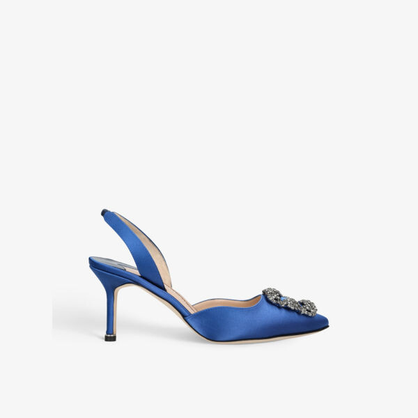 Туфли Hangisi 70 из атласа с пяткой на пятке, украшенные кристаллами Manolo Blahnik, синий
Туфли Hangisi 70 из атласа с пяткой на пятке, украшенные кристаллами Manolo Blahnik, синий