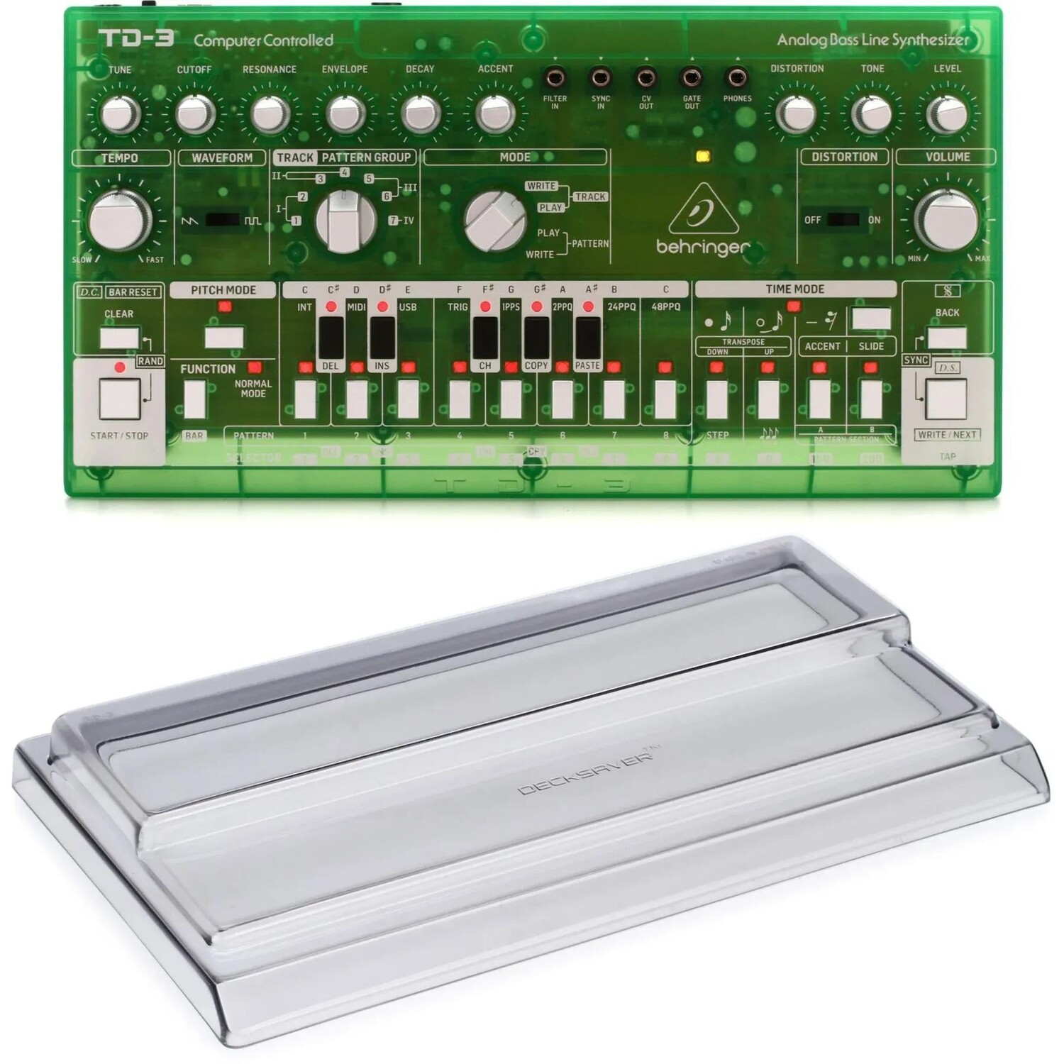 Новый аналоговый синтезатор басовой линии Behringer TD-3-LM с крышкой Decksaver — салатовый
Новый аналоговый синтезатор басовой линии Behringer TD-3-LM с крышкой Decksaver — салатовый