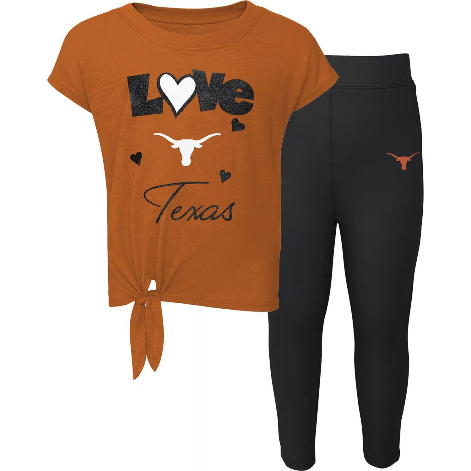 Комплект из футболки и леггинсов Texas Longhorns Forever Love Team для малышей: оранжевый/черный Outerstuff
Комплект из футболки и леггинсов Texas Longhorns Forever Love Team для малышей: оранжевый/черный Outerstuff