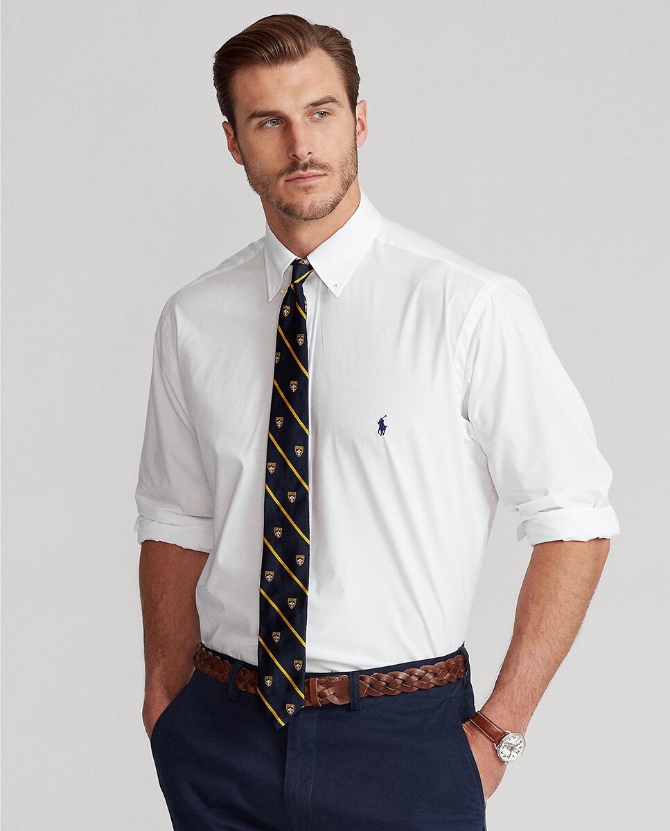 Мужская хлопковая рубашка классического кроя больших размеров Polo Ralph Lauren, белый
Мужская хлопковая рубашка классического кроя больших размеров Polo Ralph Lauren, белый