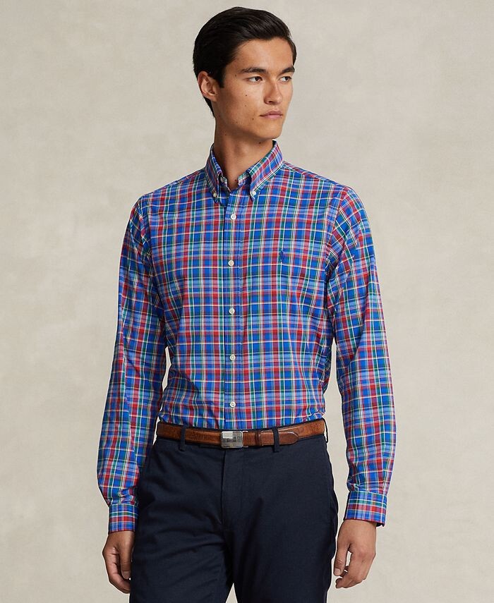 Мужская рубашка классического кроя из эластичного твила в клетку Polo Ralph Lauren, цвет Royal/Red Multi
Мужская рубашка классического кроя из эластичного твила в клетку Polo Ralph Lauren, цвет Royal/Red Multi