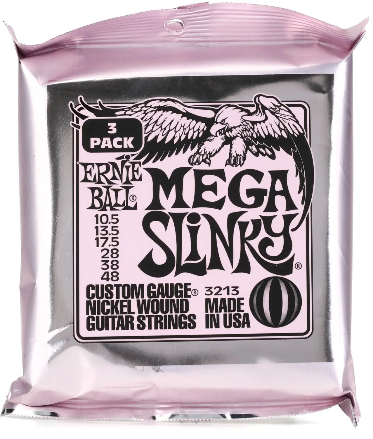 Струны для электрогитары Ernie Ball 3213 Mega Slinky с никелевой обмоткой — .0105-.048 Factory (3 шт.)
Струны для электрогитары Ernie Ball 3213 Mega Slinky с никелевой обмоткой — .0105-.048 Factory (3 шт.)