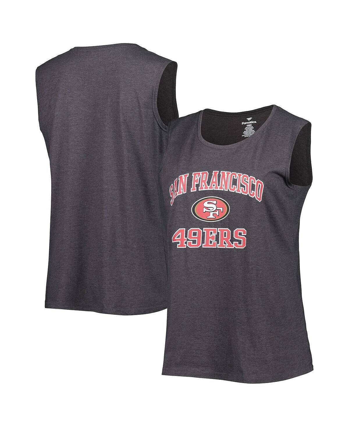 Женская майка больших размеров с фирменным логотипом Heather Charcoal San Francisco 49ers Fanatics
Женская майка больших размеров с фирменным логотипом Heather Charcoal San Francisco 49ers Fanatics
