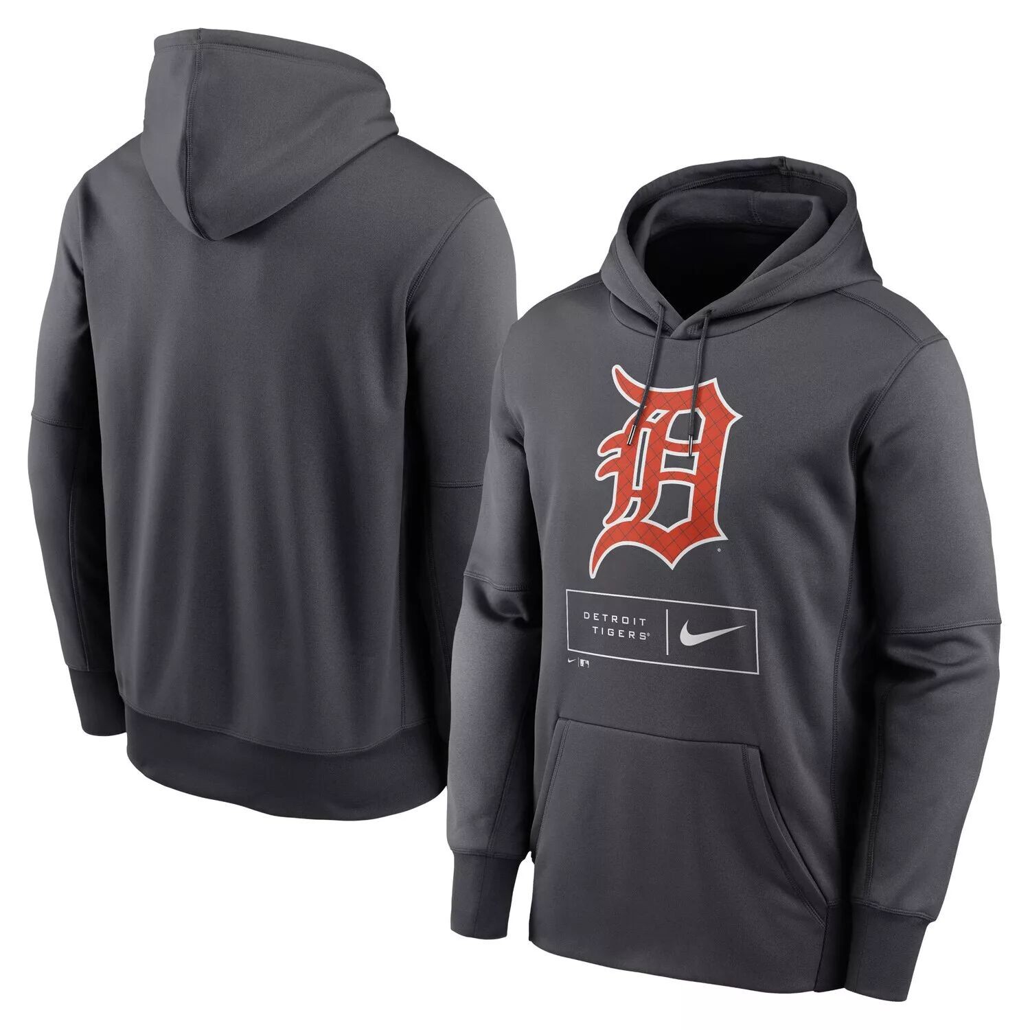 Мужской пуловер с капюшоном Nike антрацитового цвета Detroit Tigers Season Pattern Performance, Черный
Мужской пуловер с капюшоном Nike антрацитового цвета Detroit Tigers Season Pattern Performance, Черный