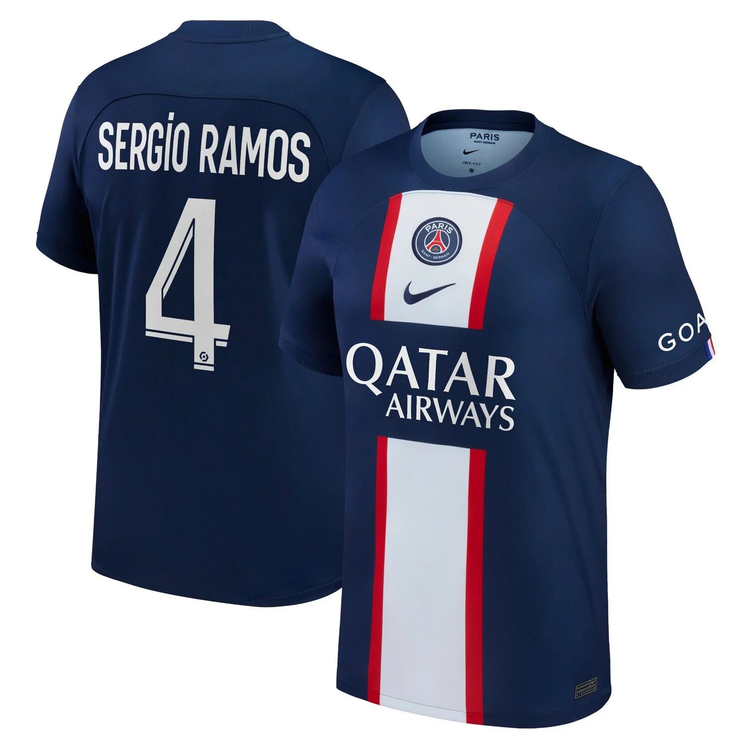 Мужская синяя футболка Sergio Ramos Paris Saint-Germain 2022/23, домашняя реплика игрока Nike, Синий
Мужская синяя футболка Sergio Ramos Paris Saint-Germain 2022/23, домашняя реплика игрока Nike, Синий