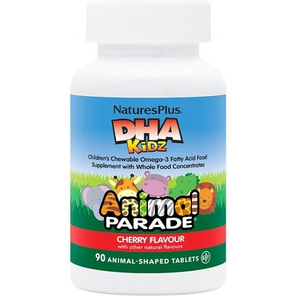 NaturesPlus Animal Parade DHA Детские жевательные таблетки с натуральным вишневым вкусом, добавка жирных кислот омега-3, 90 жевательных таблеток в форме животных Nature's Plus
NaturesPlus Animal Parade DHA Детские жевательные таблетки с натуральным вишневым вкусом, добавка жирных кислот омега-3, 90 жевательных таблеток в форме животных Nature's Plus