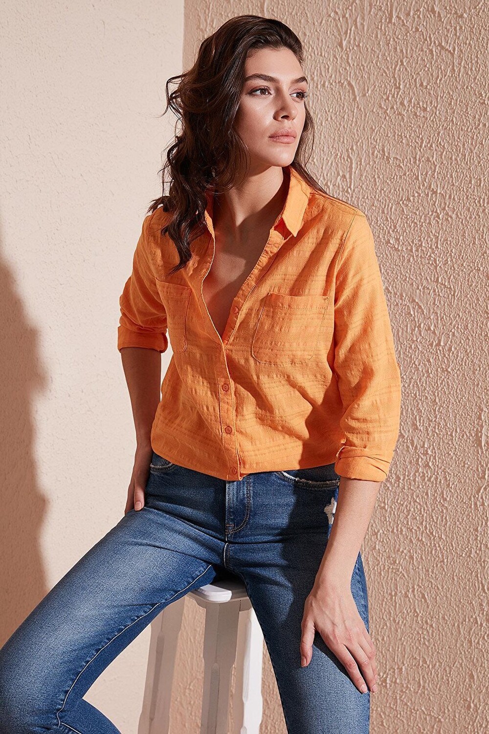 Хлопковая тонкая рубашка Slim Fit со складными рукавами и двойными карманами 514257520 Lela
Хлопковая тонкая рубашка Slim Fit со складными рукавами и двойными карманами 514257520 Lela