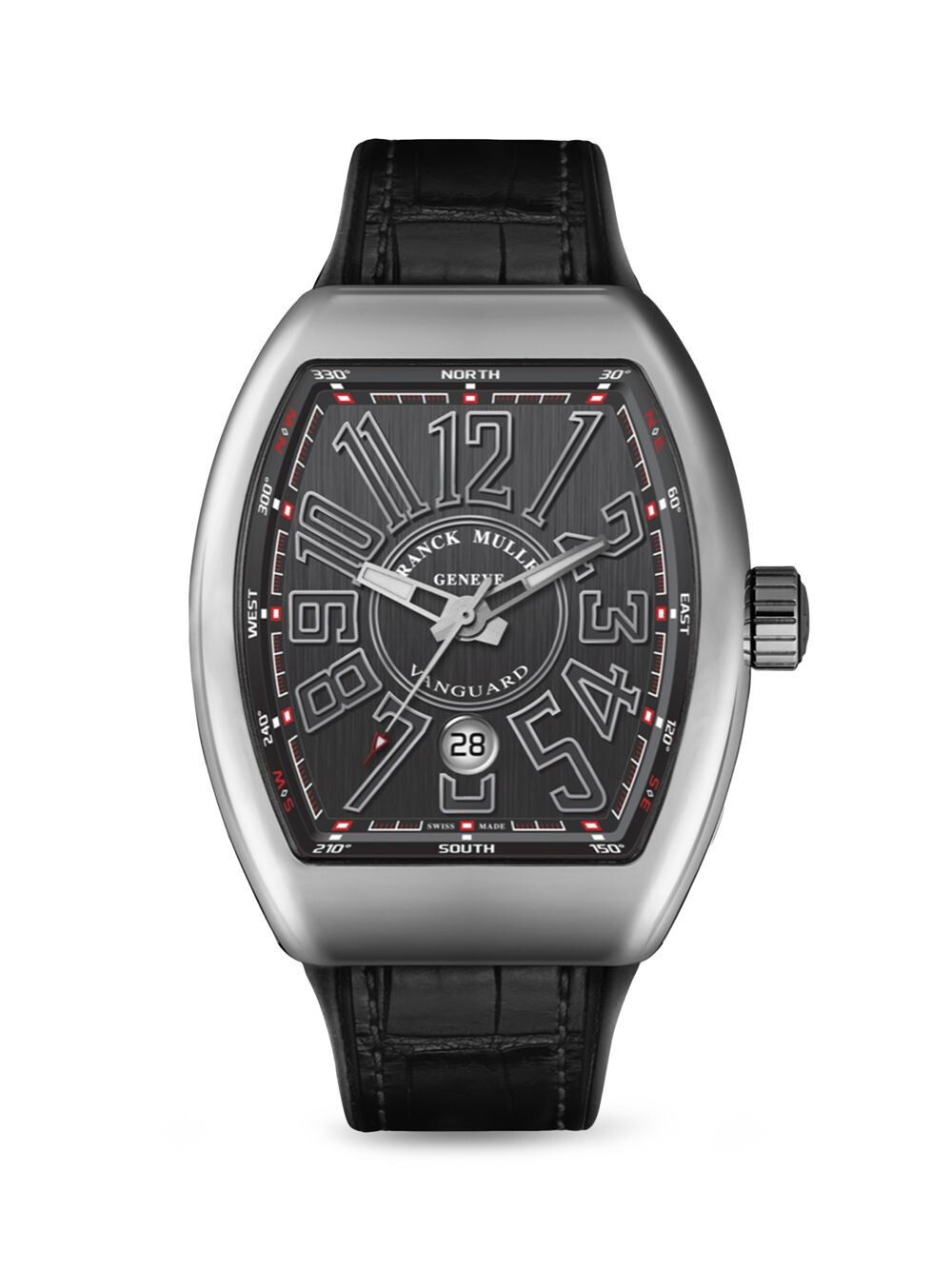 Часы Vanguard с ремешком из нержавеющей стали и кожи аллигатора Franck Muller, черный
Часы Vanguard с ремешком из нержавеющей стали и кожи аллигатора Franck Muller, черный