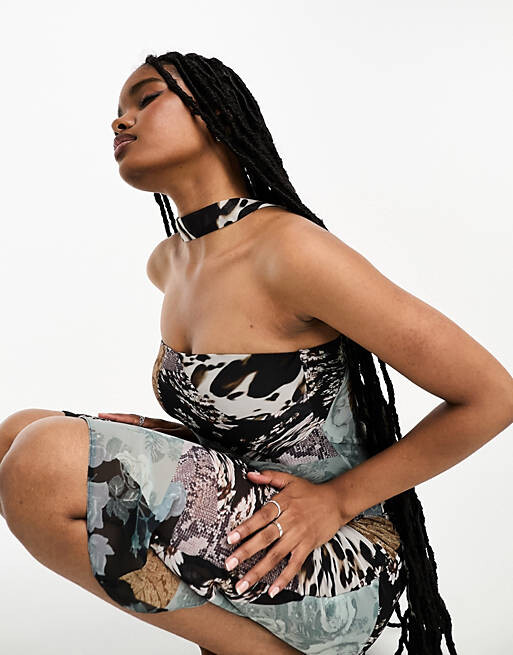 Шифоновое платье миди-бандо ASOS DESIGN с соответствующим галстуком на шее, смешанный принт
Шифоновое платье миди-бандо ASOS DESIGN с соответствующим галстуком на шее, смешанный принт