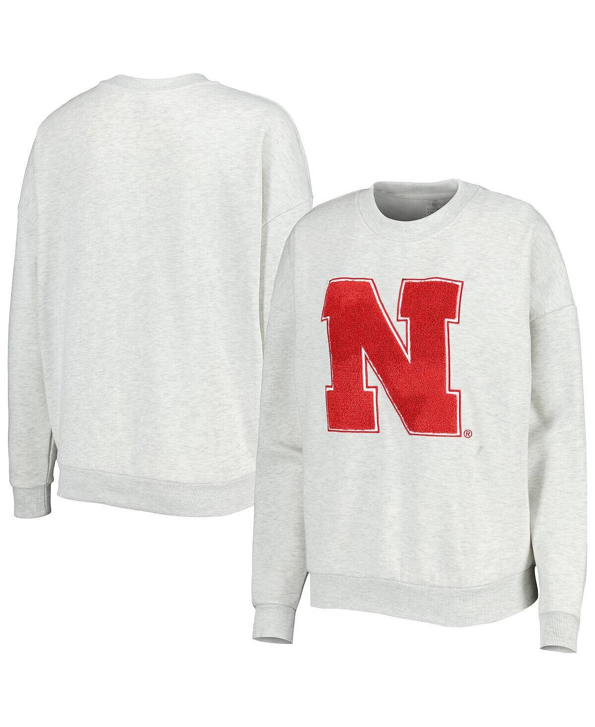 Женский флисовый свитшот с синельными нашивками Heather Ash Nebraska Huskers Gameday Couture
Женский флисовый свитшот с синельными нашивками Heather Ash Nebraska Huskers Gameday Couture